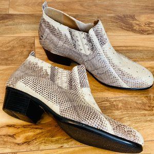 Giorgio Brutini Genuine SNAKESKIN Demi Ankle Boots Size 12 M